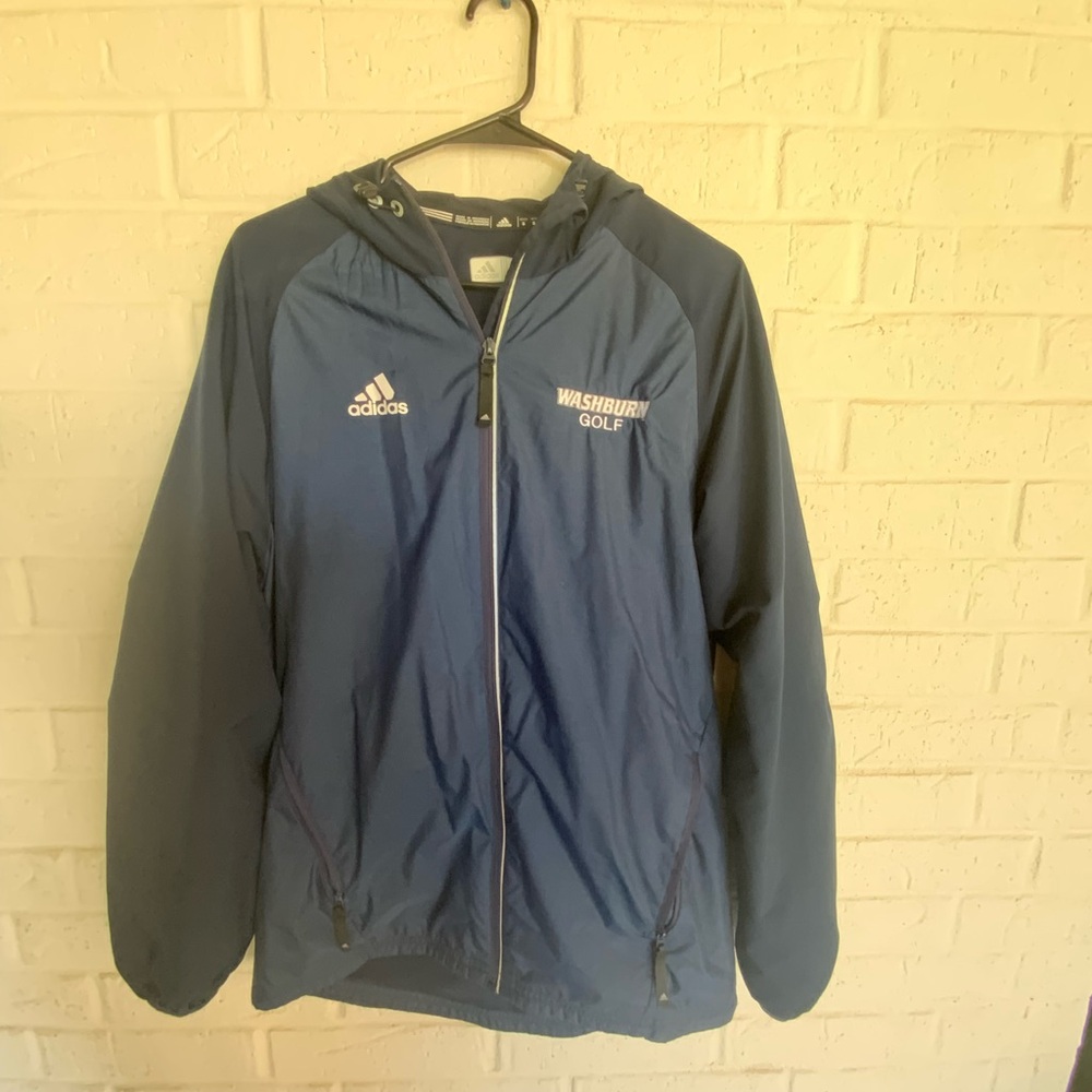 Adidas Men's Navy Windbreaker Golf Jacket